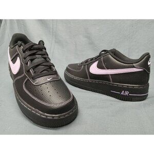 Nike Air Force 1 LV8 4 (GS) Sneakers Black Purple Girls Size 6.5 NEW NO BOX!